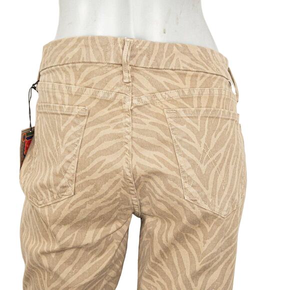 New MOTHER Denim size 33 The Looker Ankle Fray Skinny Jeans Sweet Stripes - Picture 11 of 12